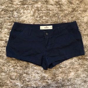 Hollister Twill Navy Low Rise Shorts